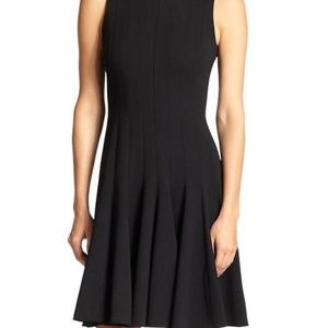 Akris black sleeveless zip front A-line Dress Size 10